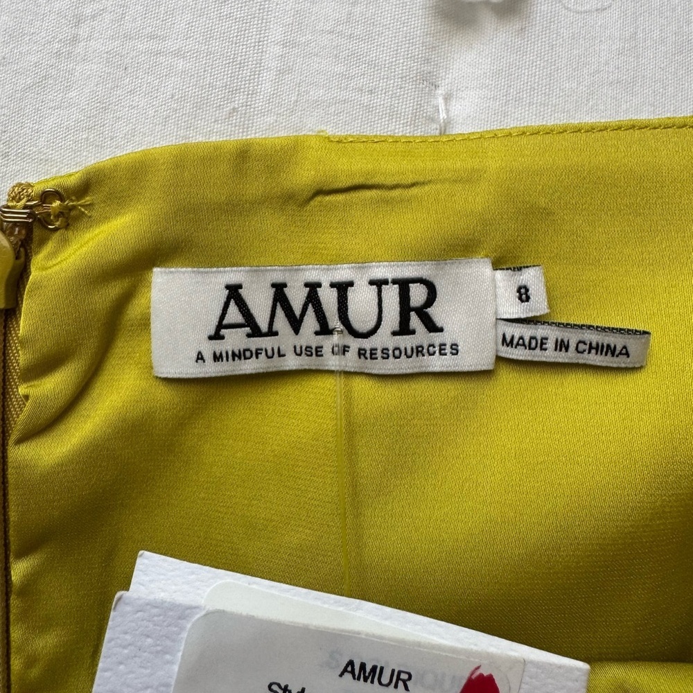 Amur Dixon Halter Dress Citrine Green Size 8 NWT - Picture 13 of 16